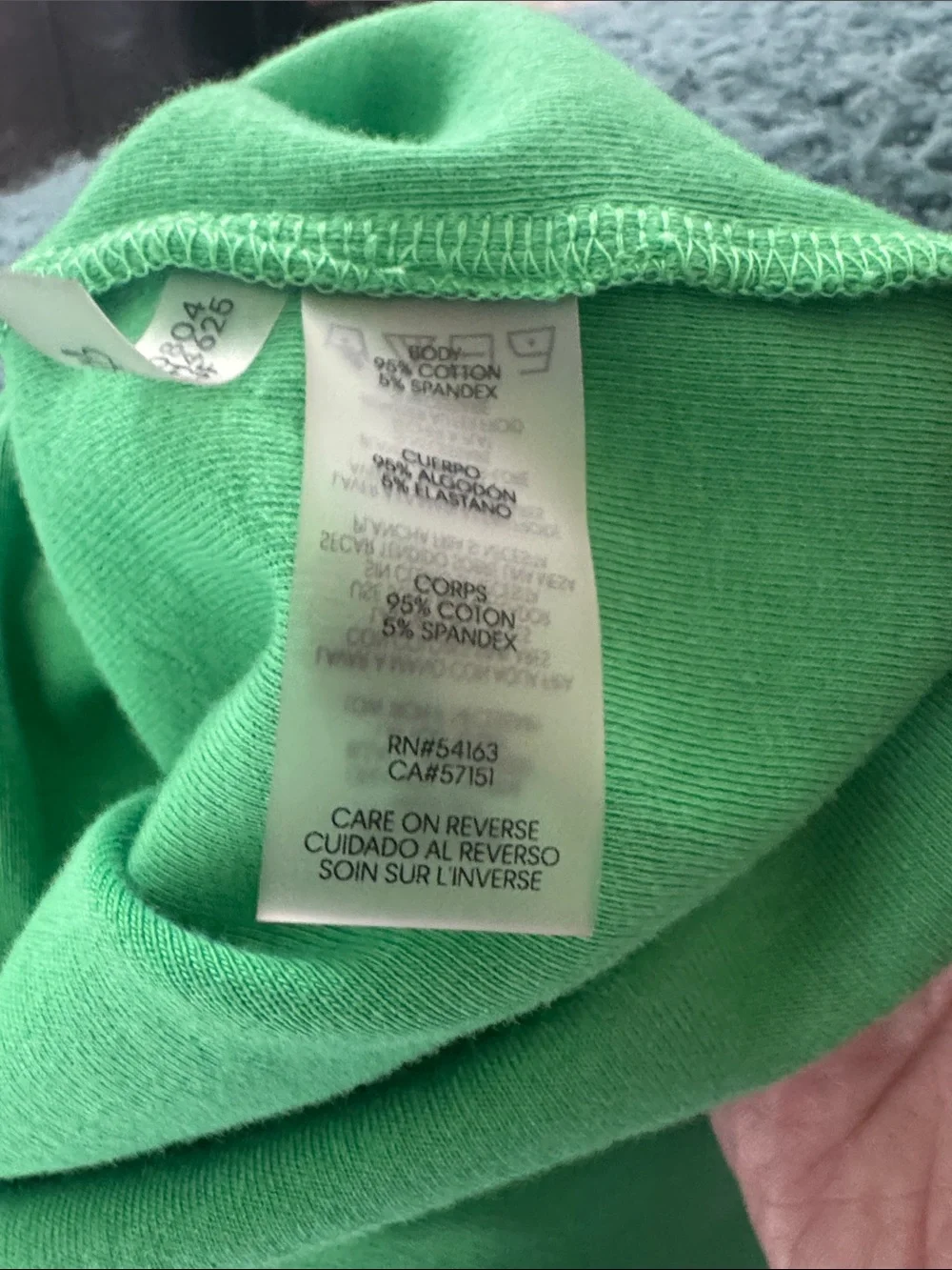 Calvin Klein Bright Green Twist-Front V-Neck Short Sleeve Top - Picture 4 of 6